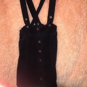 Skirt with overall straps